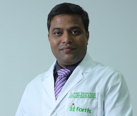 Dr. Amit Prakash Support Specialties | Anaesthesia Fortis Hospital, Shalimar Bagh